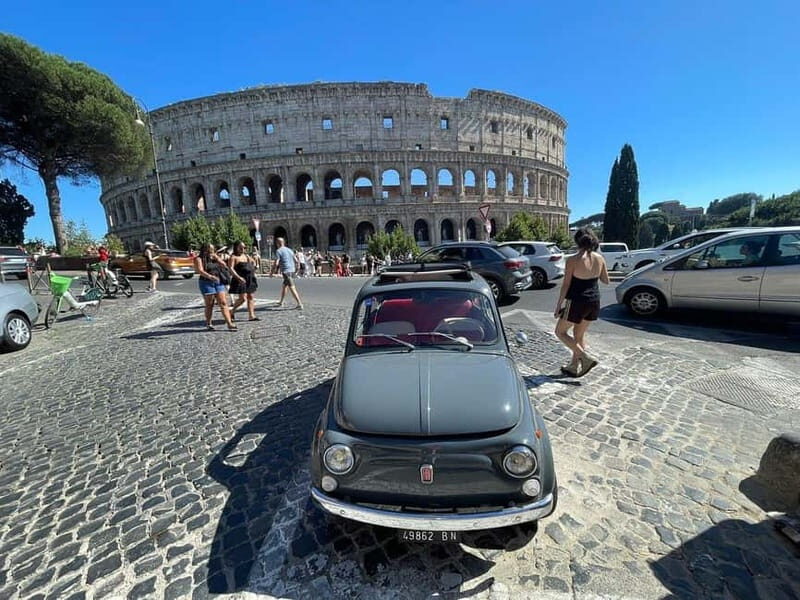 Rome: Dolce Vita en Fiat 500: Roma y Aperitivo al Coliseo - The Hidden Gems & Iconic Highlights