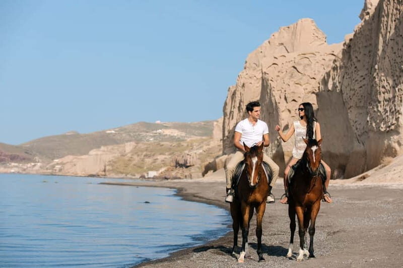 Santorini: Horseback Riding on the Black Sandy Eros Beach - The Scenic Route and Highlights