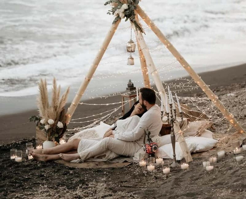 Santorini: Vlychada Beach Boho Proposal with Wooden Tent - Who Would Love This Experience?