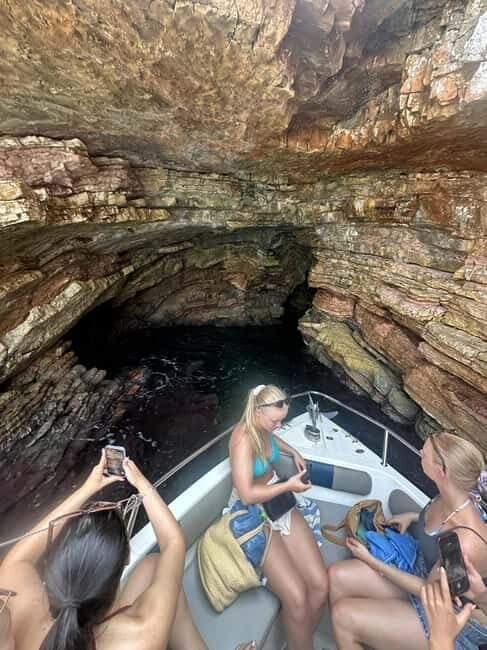 Sarandë: Ionian Coast Hidden Beaches and Caves Boat Tour - Exploring the Sea Caves