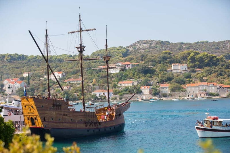 Dubrovnik: Elaphiti Island Luxury Pirate Ship Cruise - Second Stop: Sipan Island and Village