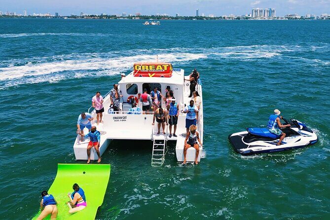 3 Hour Party Boat Jet ski Banana Tube and open bar in Miami - Overview of the Experience