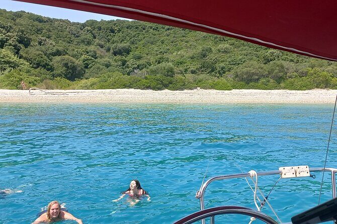 4 Hours Private Day Cruise with Sailboat in Corfu - First Stop: Vidos Island – A Swim in Paradise
