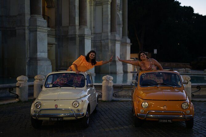 Explore Night Life in Rome with A Vintage Car Fiat 500 - What’s Included and What to Expect