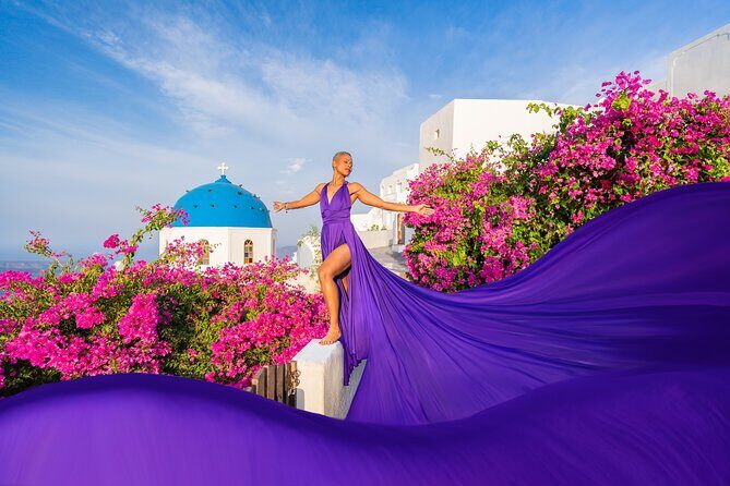 GROUP FLYING DRESS PHOTOSHOOT in Santorini - Why This Experience Is Worth It