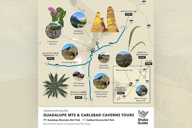 Guadalupe Mountains National Park Self Guided Audio Tour - Detailed Breakdown of the Itinerary