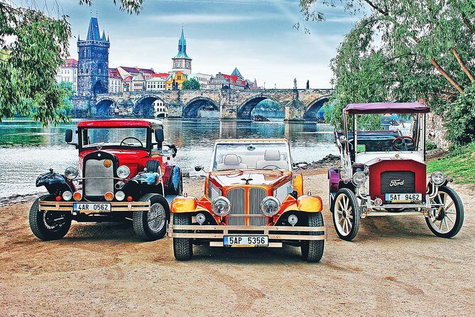 Karlstejn Castle in Vintage Convertible Car - A Stylish Escape: The Experience Overview