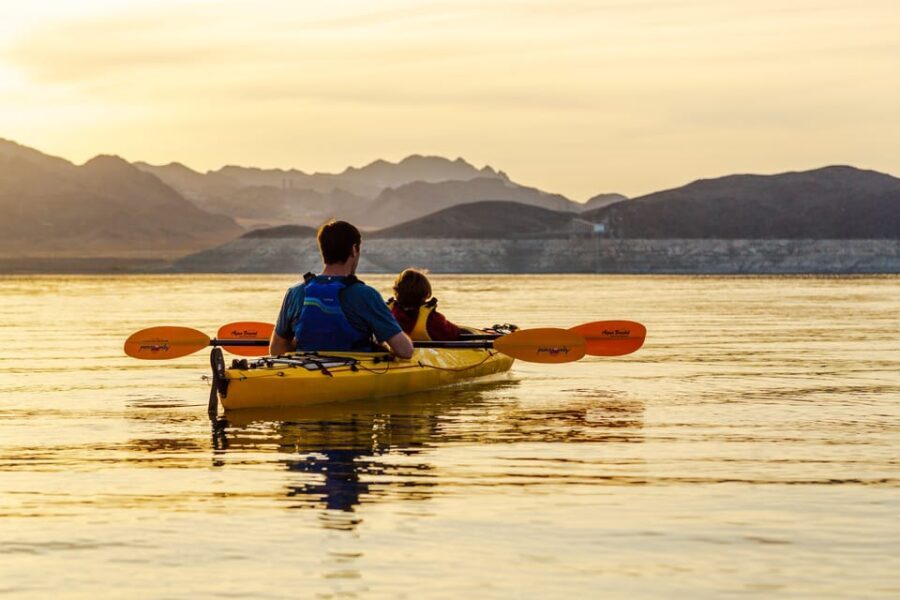 Lake Mead: Sunset Kayaking Tour with Dinner and Campfire - The Campfire and Dinner