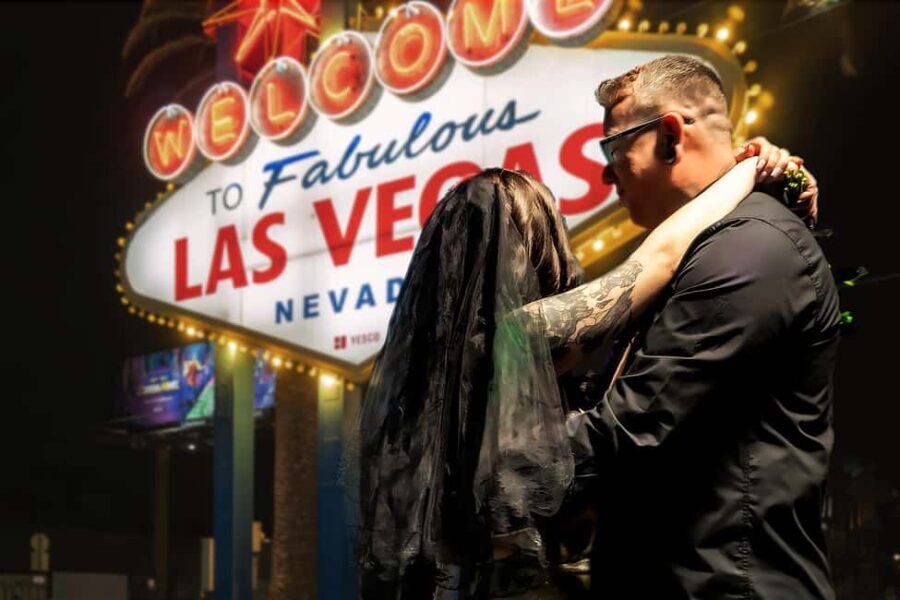 Las Vegas: Traditional or Theme Vegas Sign Wedding/Renewal - A Comprehensive Look at the Gothic Vegas Sign Wedding
