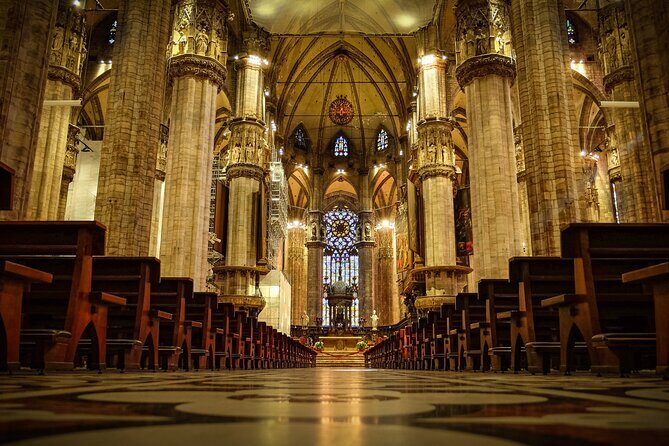 Milan: Duomo with Rooftop Terraces Private Tour with Tickets - The Main Interior: Art, Architecture, and Atmosphere