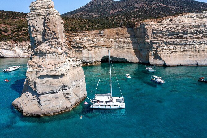 Milos Sunset Catamaran Cruise to Kleftiko Bay with Meal & Drinks - Authenticity and Reviews Spotlight