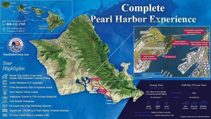 Pearl Harbor and Oahu Circle Island Tour FROM KONA - Transportation, Group Size, and Overall Value