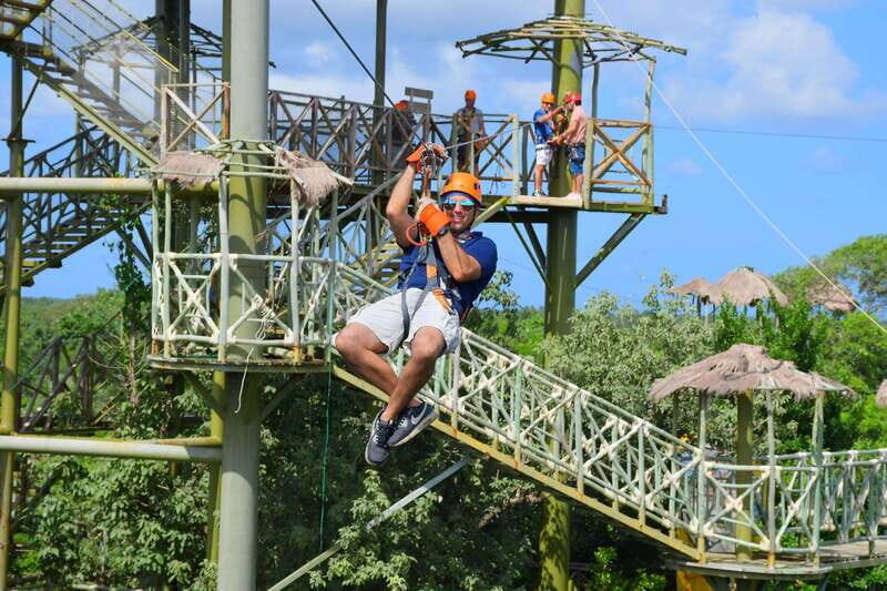 Riviera Maya: Sky Trail, Ziplines, and Bungee Swing - Key Points