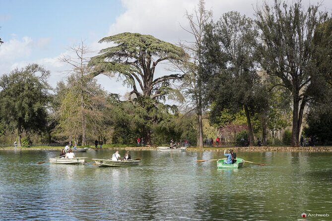 Rome Villa Borghese Lake Rowing Boat Tour and Aperitif - Key Points