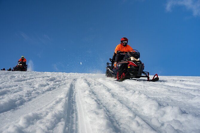 Snowmobiling on Langjökull Glacier from Geysir Area - The Equipment and Safety