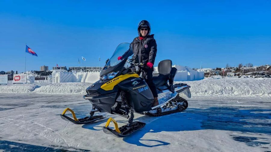 Yellowknife: Snowmobile and Ice Cave Guided Adventure Combo - Snowmobiling Across Great Slave Lake