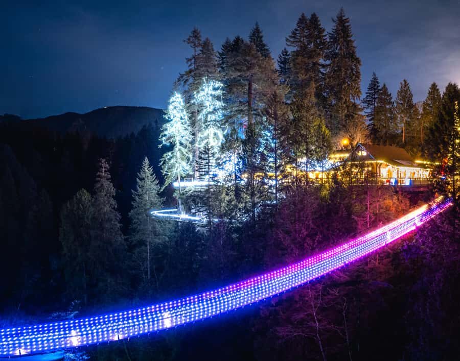 Capilano Suspension Bridge Canyon Lights & 4 Top highlights - Transport and Timing: Making the Most of Your Day