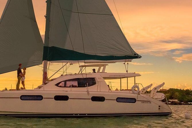 Luxury Sailboat at Sunset in Cancun - Boarding and Cruising