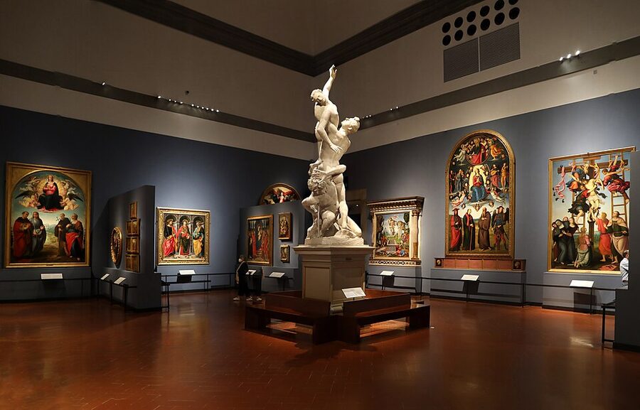 The Sala del Colosso entrance hall at the Accademia Gallery