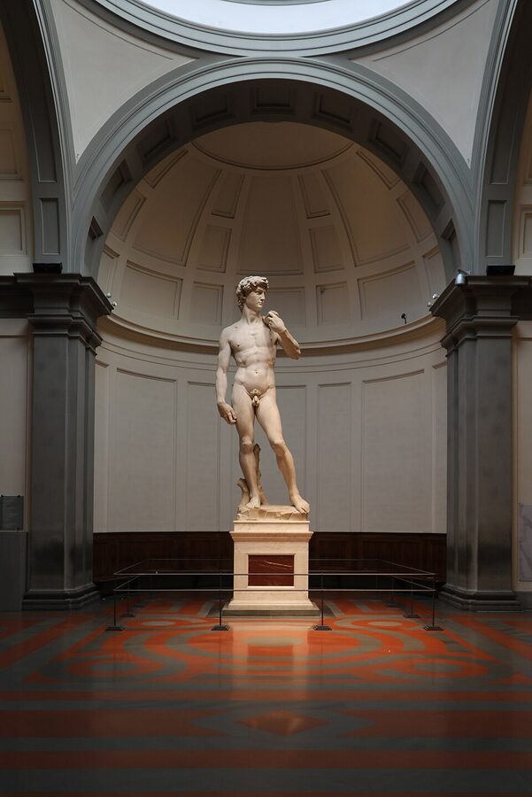 The Tribuna del David interior at the Accademia Gallery Florence