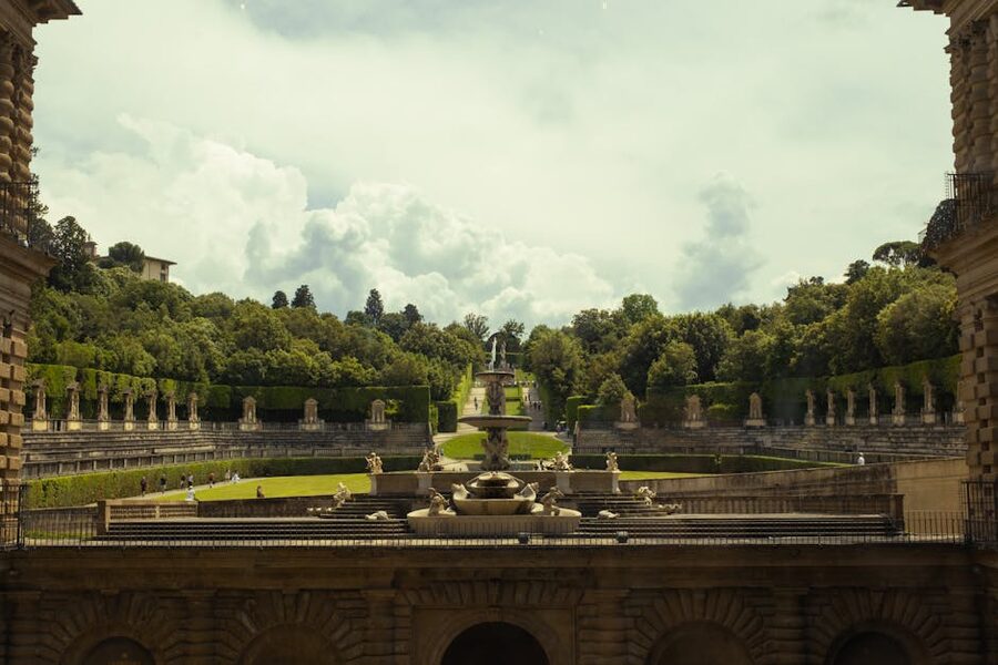 View of the Boboli Gardens from the Pitti Palace