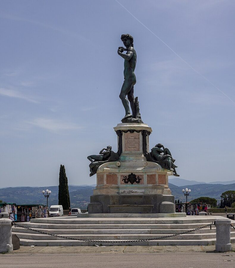 Bronze copy of Michelangelo's David at Piazzale Michelangelo
