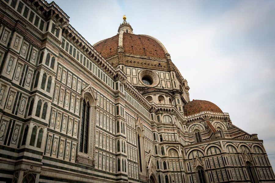 Architectural close-up of Brunelleschi's Dome