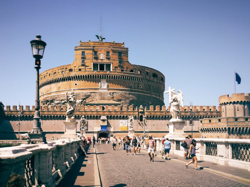 Castel Sant Angelo on a sunny day in Rome