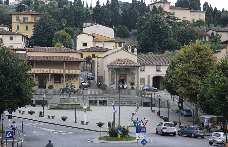 Piazza Mino main square in Fiesole