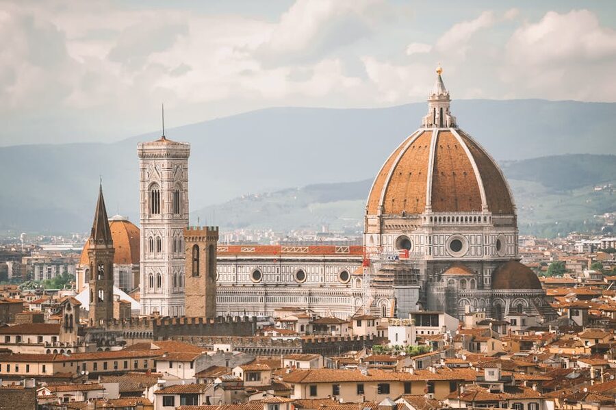 Florence Cathedral and cityscape at dusk