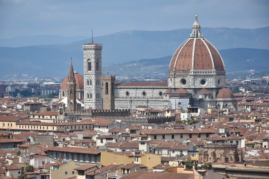 Florence cityscape panorama with the cathedral