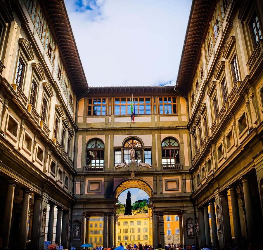 Art gallery display in Florence