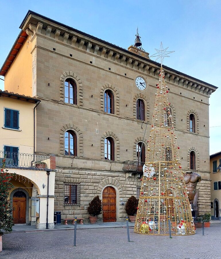 Greve in Chianti town hall and central piazza