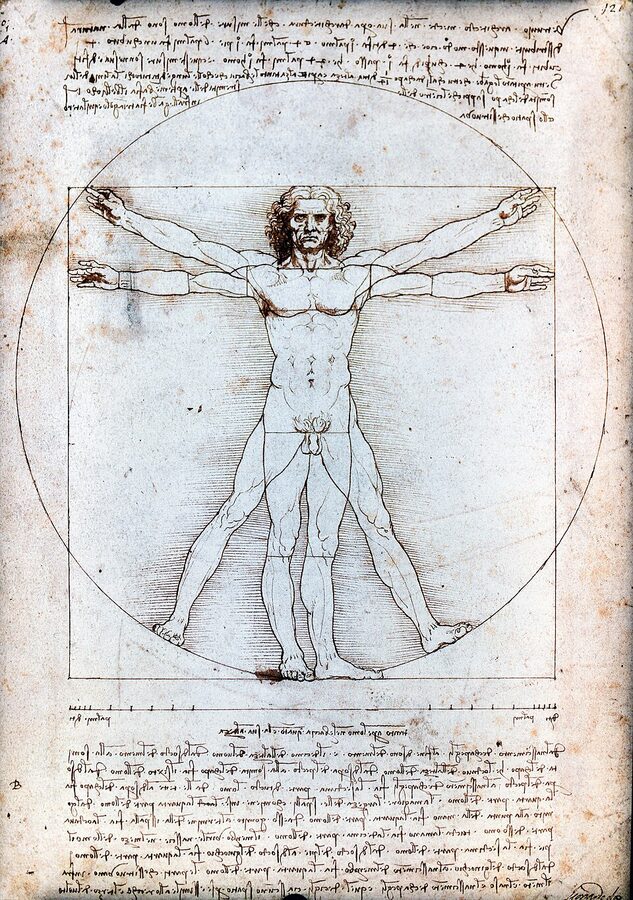 Leonardo da Vinci's Vitruvian Man drawing