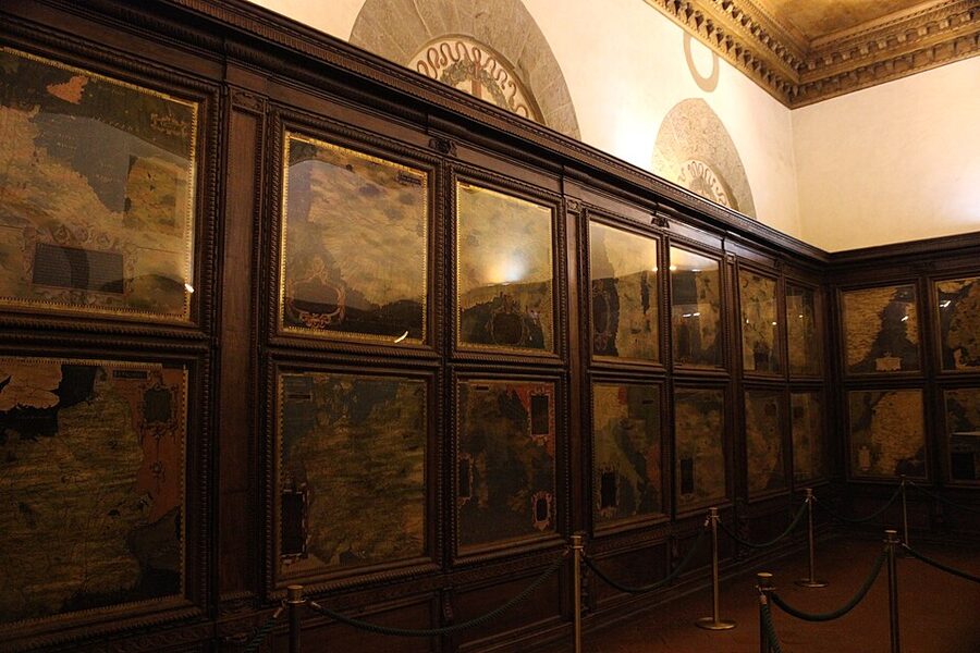 The Mappamondo globe and maps room at Palazzo Vecchio