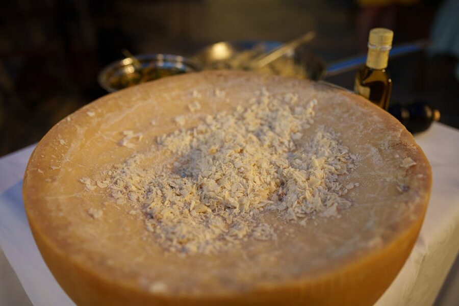 Parmigiano Reggiano cheese wheel