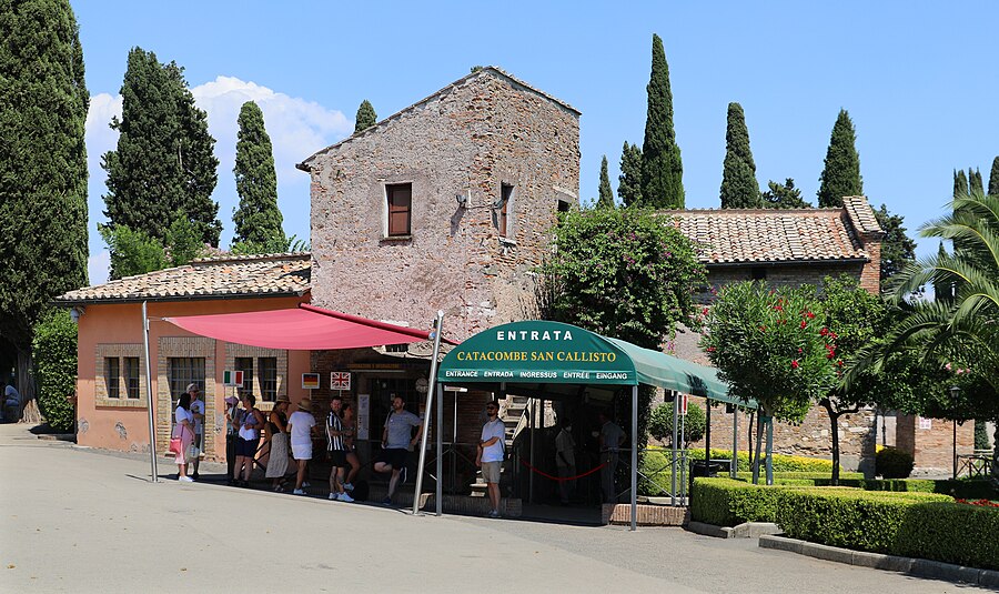 Entrance to the Catacombs of San Callisto in Rome
