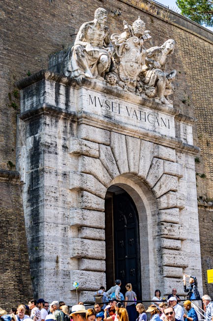 The entrance building to the Vatican Museums in Rome