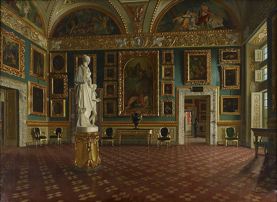 The Sala dell'Iliade in the Pitti Palace painted by Maestosi in 1870