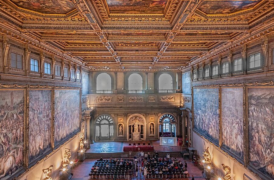 The Salone dei Cinquecento Hall of the Five Hundred at Palazzo Vecchio