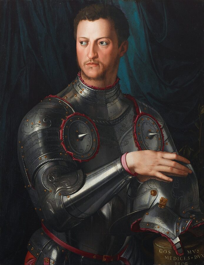 Bronzino portrait of Cosimo I de Medici in armour