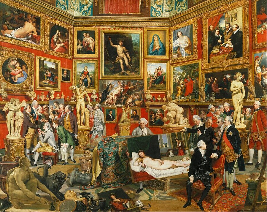 Johan Zoffany Tribuna of the Uffizi painting from 1772