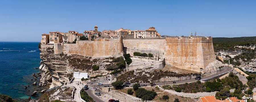 Citadelle de Bonifacio cliff town southern Corsica