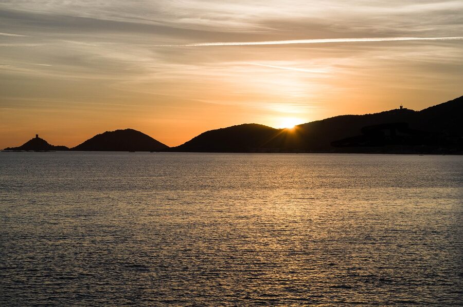 Ajaccio Corsica Mediterranean sunset