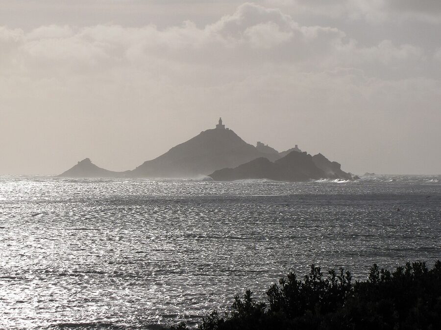 Sanguinaires Islands archipelago at the entrance to the Gulf of Ajaccio