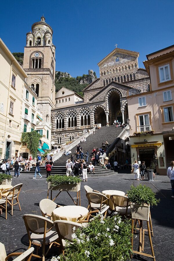Amalfi piazza and cathedral