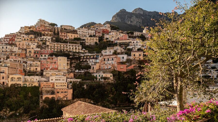 Positano colorful houses cliffside Amalfi Coast