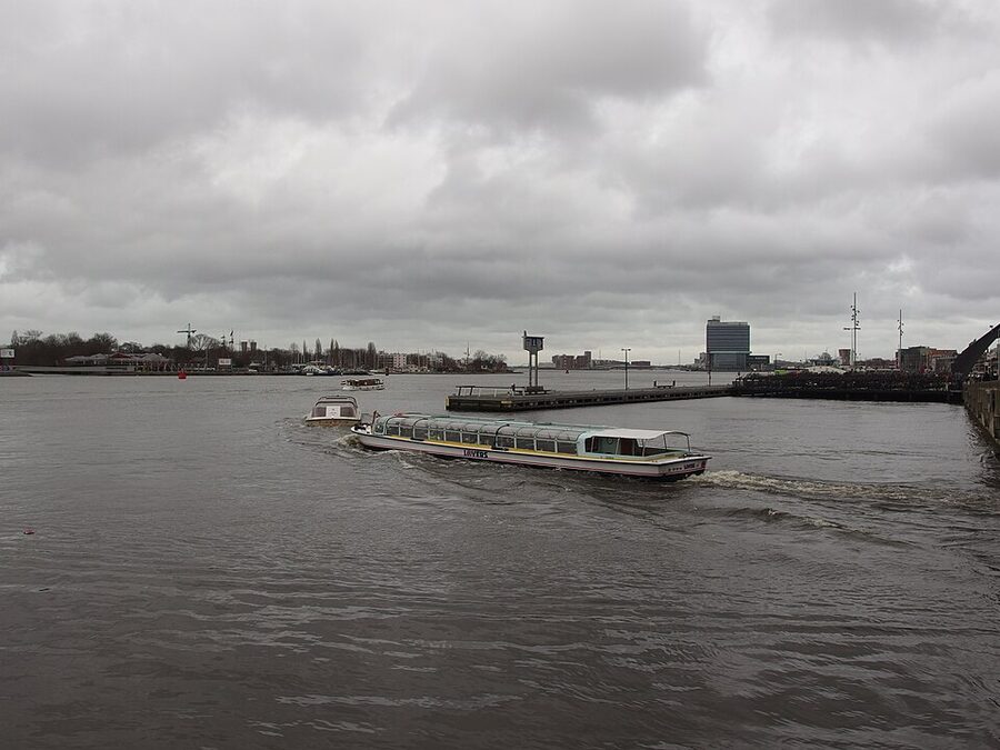 GVB ferry to Amsterdam-Noord crossing the IJ