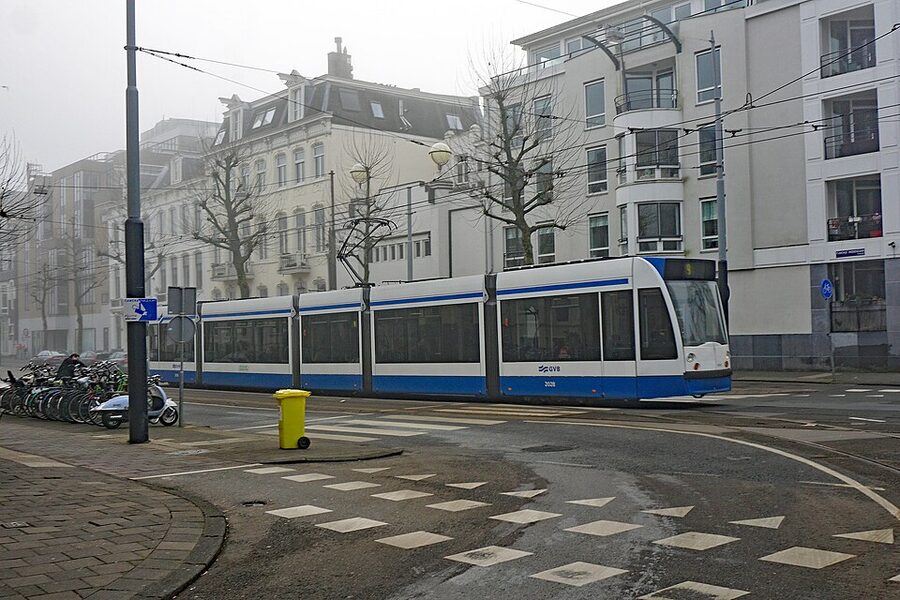 GVB tram on Amsterdam network