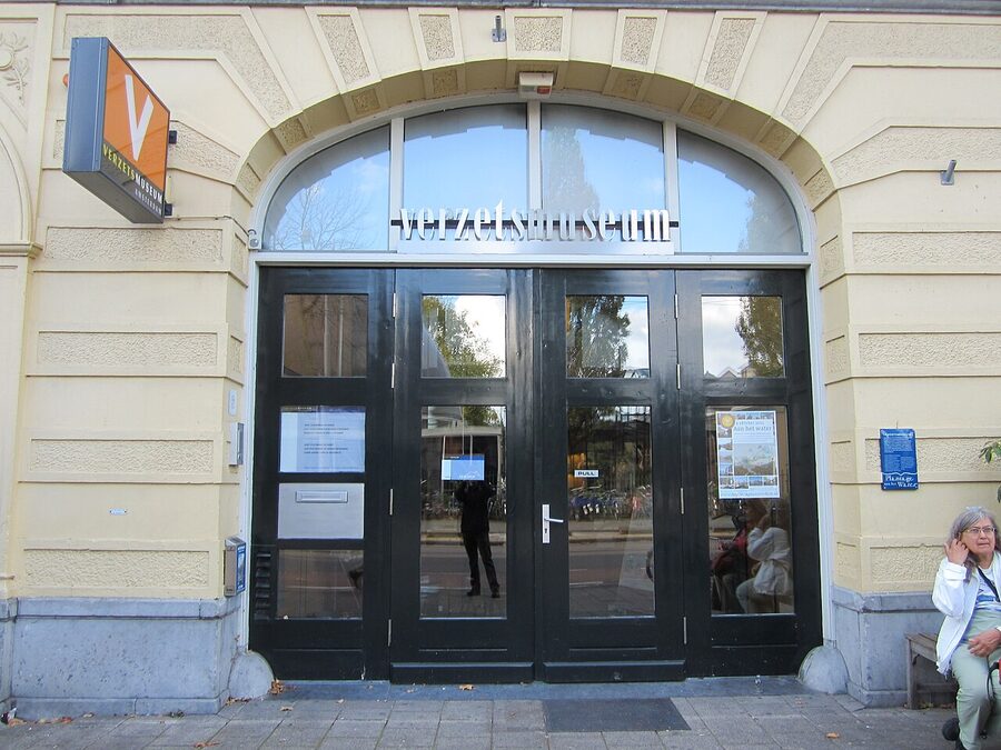Verzetsmuseum Resistance Museum entrance Amsterdam